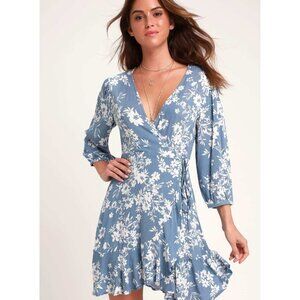 Lulu's Blue Floral Mini Dress